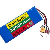 전기 자전거 배터리 36V 30000mAh 18650 충전식 리튬 이온 배터리 팩 10S2P 전기 자전거 스쿠터 + XT60 T-