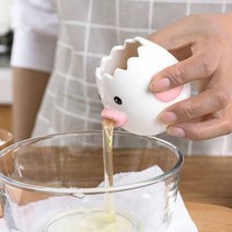 라이프팩토리 계란 흰자 노른자 분리기 도자기 병아리 캐릭터, 1개, 랜덤발송