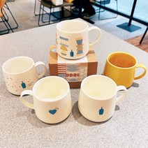 블루보틀 휴먼메이드 하트 머그컵 세라믹 커플컵 집들이선물(쇼핑백증정품), 옵션2