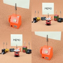 공중전화 미니어처 메모클립 전화기 메모홀더 미니어쳐 메모지꽂이 크립