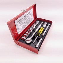 KYC 20PCS 복스 소켓 렌치 라체트 핸들 세트 깔깔이 오토바이 자동차 정비 수리 툴 연장 공구, 20개