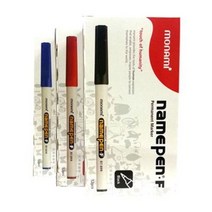 모나미 유성 네임펜-F 중간 글씨 1타/12자루, 흑색, 1개