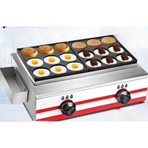 계란빵기계 붕어빵 업소용 분식 창업 호떡기계 미니, 가스 9구 + 25구 스토브 전자 + 도구