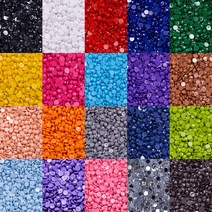 브랜드없음 보석십자수용 보석비즈 단품 20색 모음 골라담기, 15. 연두색(10봉)