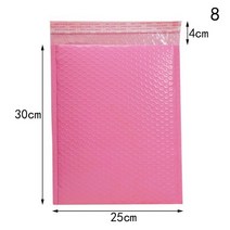 봉투 10pcs Pink Paper Bubble Padded Mailers Envelopes Gift Bag Mailing Envelope Packaging Shipping Bag, [08] 8