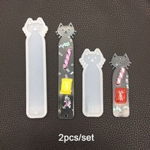 책갈피 북마크 북클립 금속 투명 가죽 전체 페이지 직사각형 실리콘 몰드 피시테일 모양의 주조 DIY 에폭시 수지 프로세스 쥬얼리 생산, S00899-2