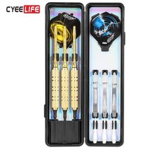 다트 cyeelife 전문 다트 소프트 팁 다트 세트 18grams 플라스틱 팁 실내 다트 판 게임용 전자 다트 판, 노랑, 협력사
