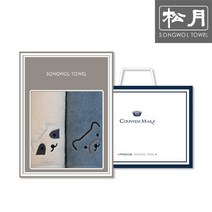 송월타월 송월 빼꼼 130g 호텔수건 2매 선물세트, 골고루