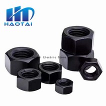 m8 볼트 너트 m6 블랙 그레이드 8.8 스틸 din934 육각 육각 m1.4 m1.6 m2 m2.5 m3 m4 m5 m10 m12 m14 m16 m20 m24 나사, 2개 m22