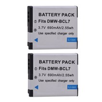 DMW-BCL7 BCL7 파나소닉 호환 루믹스 DMC-FH10 DMC-XS1 XS3, 02 2 battery