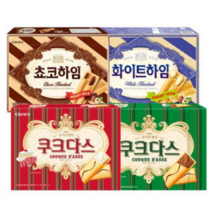 크라운 하임 대 2종(화이트284g+초코284g)+쿠크다스 대 2종(화이트289g+커피289g) 총4개, 284g, 1세트, 284g, 1세트
