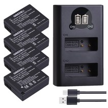범용 호환 DMW-BLE9 DMW-BLG10 배터리 팩 파나소닉 루믹스 BLG10E BLE9E LX100 DMC-GF6 DMC-GX7 GX80 DM, [02] 2x 배터리