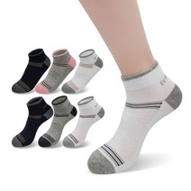 남자양말 6족 단목양말 트래킹 학생용 남성용 여성용 스포츠양말 발목양말 에코블루, 신사, 그레이3족+네이비3족