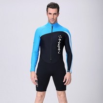 다이빙 웻슈트 드라이슈트 바다수영 서핑 Dive & Sail-네오프렌 소재 다이빙 수트 커플 스킨 슈트 바, 03 Men blue long 606B_06 XXL
