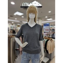 무자크 22 브이넥 심플 펄사 니트 티 MM6WKT03