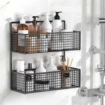 이시아르 블랙 벽걸이 부착식 2단 스틸선반 HIK-K23 주방정리용품-72394EA, CC_ 본상품선택, CC_ 1