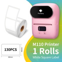 라벨기 택 Phomemo-휴대용 감열식 라벨 프린터 M110 비즈니스 상업용 태그 스티커 기계, [15] 1 Pi 1 40x60mm