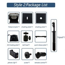 프롬프터 유튜브 대본 방송 프리뷰 프롬포터 미니 텔레프롬프터 휴대용 문자기록기 모바일 프롬프터 핸드폰 및 DSLR 원격 제어 촬영 비디오 제작, style 2