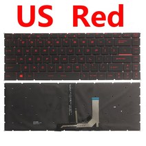고품질미국/스페인 SP MSI GF63 8RC 8RD MS-16R1 MS-16R4 GF65 얇은 9SD 9SE 10SD 10SE MS-16W1 GS65 PS63, 02 US Red backlit, 한개옵션1, 한개옵션2