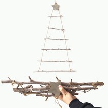북유럽감성 벽트리 크리스마스트리 WD-S-6, 6단 무장식 트리나뭇가지(장식물 미포함)