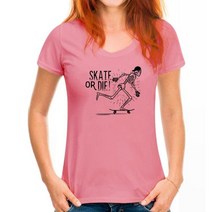 스케이트보드 Skate Or Die 티셔츠 스케이터 보드 Emo 탑 인디 208 커스텀 그래픽, 10 WoMen Deep pink_07 XXL