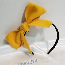 쁘니쥬 모직 백설공주 왕리본 머리띠 헤어밴드