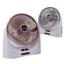 이럭스몰 [당일발송] 탁상용 USB 충전 휴대용 선풍기 저소음, 핑크골드, D75