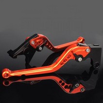 오토바이 조정 가능한 브레이크 클러치 레버 로얄 엔필드 콘티넨탈 GT 650 핸들 액세서리, Long orange