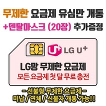 은우텔레콤 LG무제한요금제 선불유심개통, 1개, 선불데이터안심플러스11G