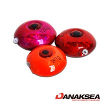 땡큐레저 다낚시 타이라바 헤드 디스커스 1봉 2개입 참돔낚시, 80g 오렌지