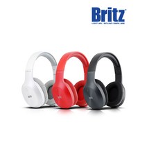 브리츠 W800BT Qplus 유무선 블루투스 헤드폰 헤드셋, 화이트, 화이트