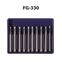 치과용 고속 핸드피스용 텅스텐 카바이드 드릴 FG 텅스텐강 버 직경 1.6mm 길이 19mm 박스당 10 개, [06] FG-330