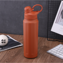 Tormays 대용량 스텐 보온보냉 빨대 텀블러, 820ml, 오렌지