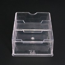 투명 명함 메모지 정리함 3단