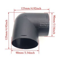 42/60/75mm 자동차 히터 덕트 파이프 조이너 커넥터 에버스패커 또는 베바스토 용 스트레이트 조인트 호스 튜브, 90mm L connector