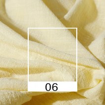 한복원단 한복천 부드러운 린넨 코튼 원단 50x130cm 소재 순수 천연 아마 바느질 D, 06 Light yellow