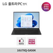 LG 울트라PC 엣지 16U70Q-GA56K /AMD/256GB/가벼운/FREEDOS/ 가성비노트북, WIN11 Home, 16GB, 768GB, AMD, 차콜그레이