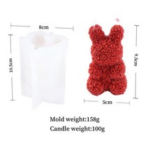 향초만들기귀여운 동물 장미 양초 실리콘 금형 수제 곰 유니콘 토끼 개 모양 DIY 아로마 테라피 수지 비누, 02 Mold B