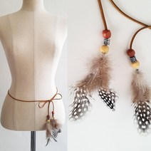 슬림 깃털 끈 벨트 41 스웨이드 허리 데일리 캐주얼