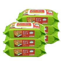 물걸레청소포 고급형 대형 25매 / 일회용 물걸레 청소물티슈, 6개
