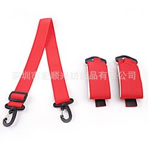 조절 가능한 스키 가방 스키폴 숄더 핸드 캐리어 핸들 스트랩 포터 후크 루프 눈 보드 보호 폴 패스너, 빨간색