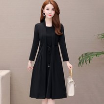 중년 가을 원피스 50대 60대 하객룩 외출용 여성 긴팔 10월 엄마옷 40대 결혼식