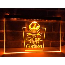 네온사인 무드등 간판 네온조명 led 카페 펍 술집 lc128-크리스마스 전에 악몽 홈, 40x30cm USB 스타일, 제비꽃