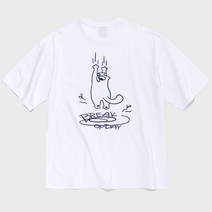 [16수] 넌슬립 자수 반팔티 화이트