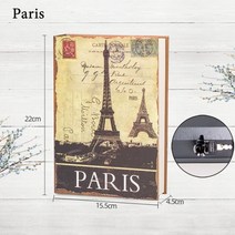 숨겨진 금고 비밀 시뮬레이션 도서 현금 보석 돈 상자 키 잠금 주최자 숨겨진 상자 금속 돼지 저금통 생일, 08 Paris