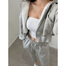 [기모추가 S-XL]조거팬츠 크롭 집업 후드 세트 셋업 투피스[4COLOR]