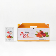 100% 국내산 무안황토랑 ABC쥬스 60팩 / 산지 직배송 / 해풍과 게르마늄이 풍부한 무안황토밭에서 재배한 야채로 제조/ 겉껍질까지 함께 저온에서 장시간 착즙 / 무첨가제품, 60팩, 100ml, 100ml