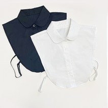 심플 카라 이너 면 넥케이프 페이크카라 필드패션