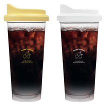Three Lemons 리유저블 텀블러 컵 2개, 화이트옐로우, 591ml