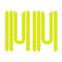 전기 전동 스쿠터 xiaomi mijia m365 스케이트 보드 부품 용 12set 앞 뒤 휠 타이어 커버 보호 쉘 반사 스티커, 1pc 노란색